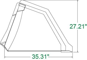 Heavy Duty Snow and Litter Bucket Skid Steer Attachments